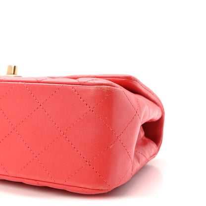 Chanel Lambskin Quilted Mini Rectangular Flap Red 10 of 10