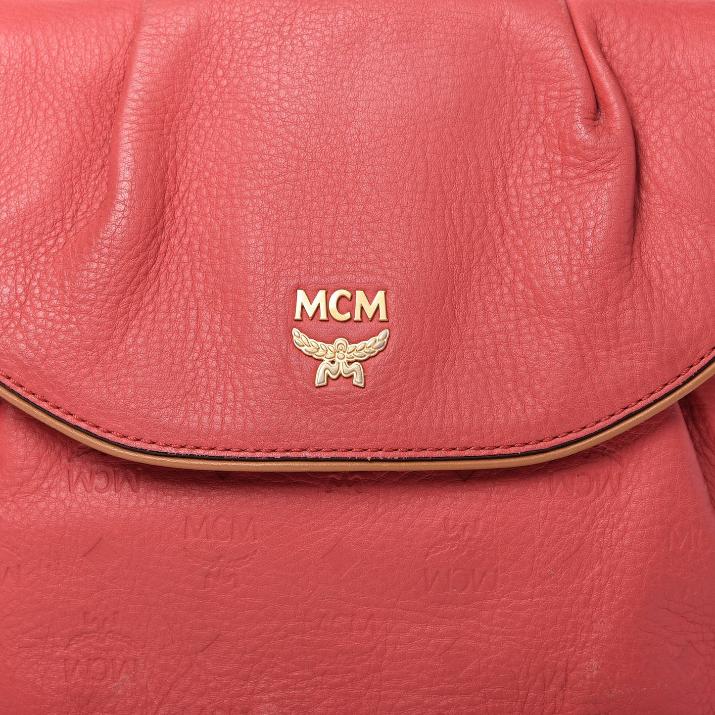 Calfskin Ottomar Monogram Shoulder Bag Pink