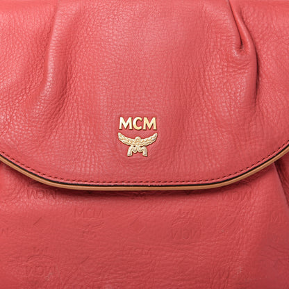 MCM Calfskin Ottomar Monogram Shoulder Bag Pink 9 of 9