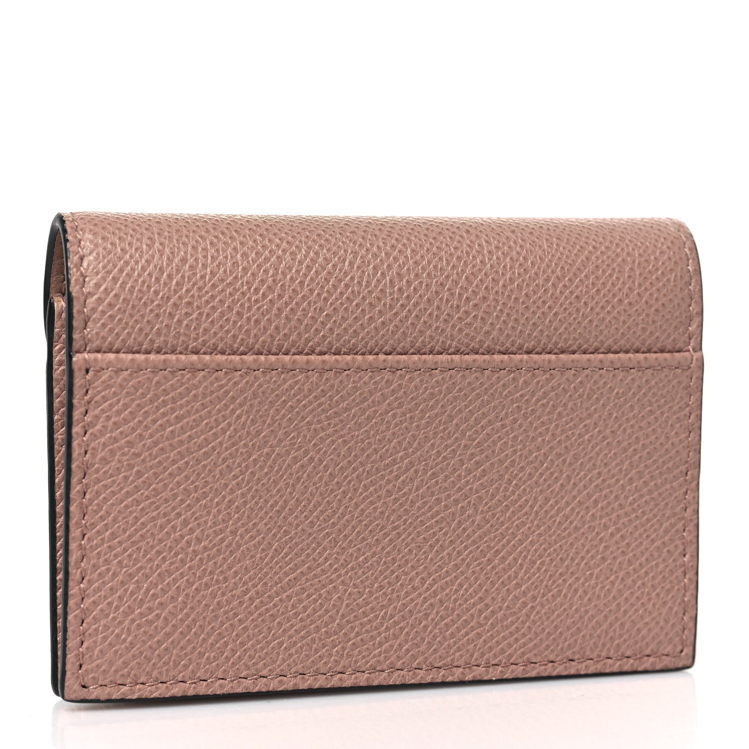 Christian Dior Grained Calfskin Saddle Card Holder Blush 3 of 8