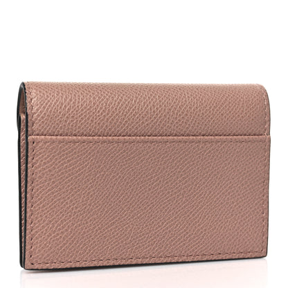 Christian Dior Grained Calfskin Saddle Card Holder Blush 3 of 8