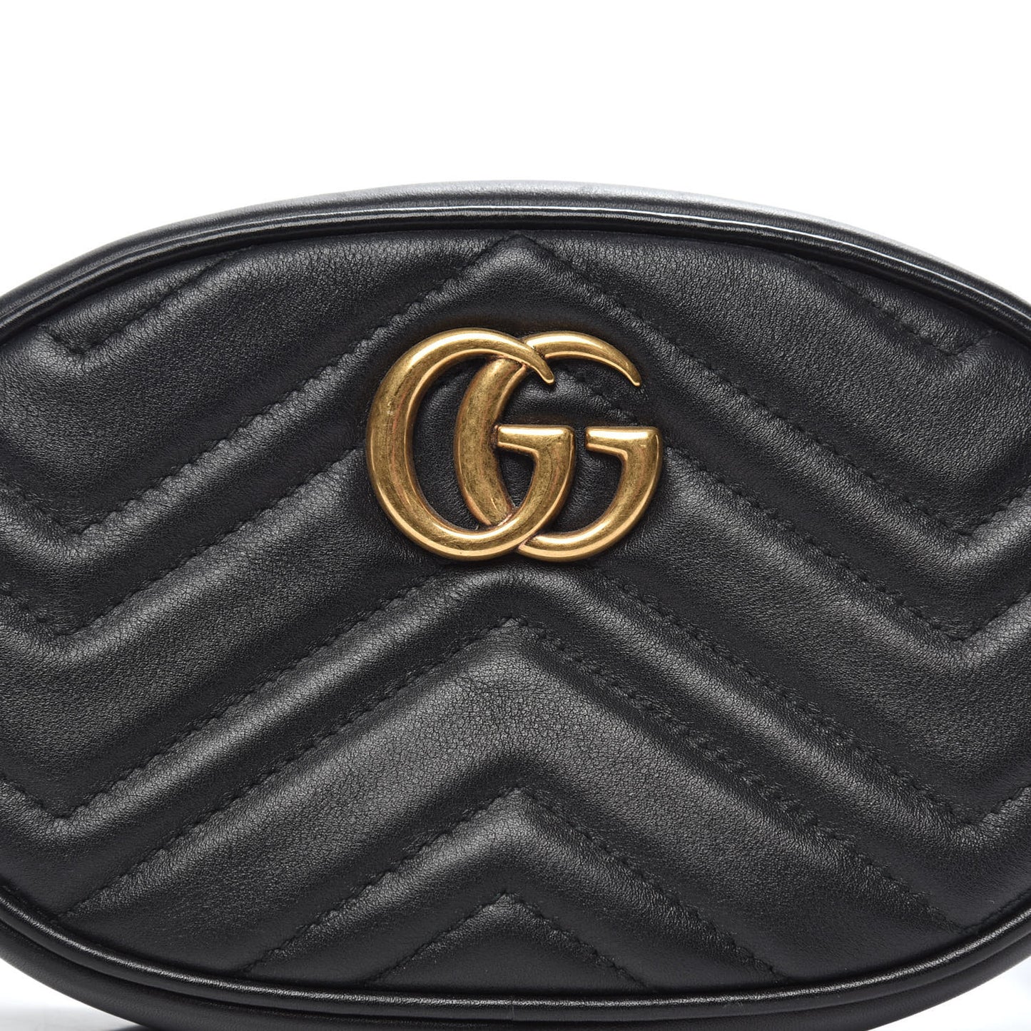Calfskin Matelasse GG Marmont Belt Bag 85 34 Black