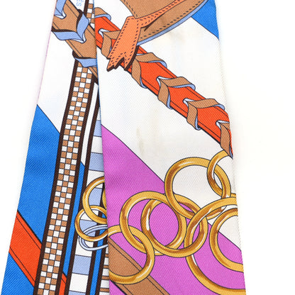 Hermes Silk Brides et Gris Twilly Gris Cyclamen 3 of 4