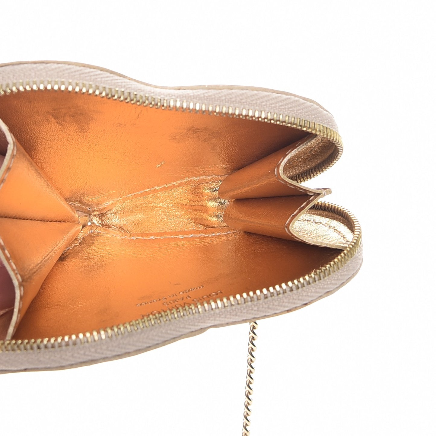 Monogram Miroir Heart Coin Purse Gold