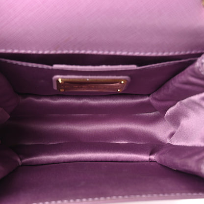 Salvatore Ferragamo Printed Calfskin Ginny Crossbody Bag Purple 5 of 10