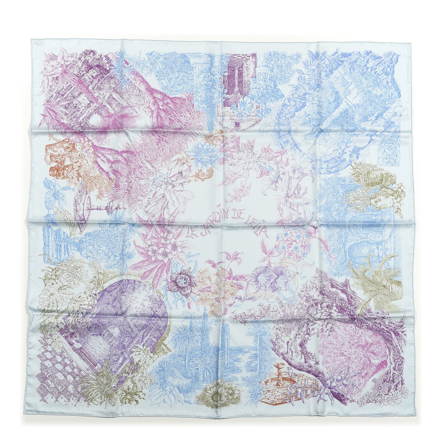 Hermes Silk Le Jardin de Leila Scarf 90 1 of 3