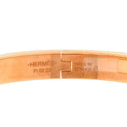 Hermes Enamel Mini Clic Chaine D'Ancre Bracelet GM Rose Candeur 3 of 3