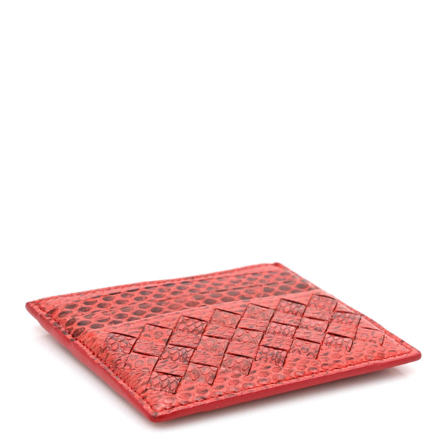 Bottega Veneta Ayers Intrecciato Card Holder Red 4 of 9
