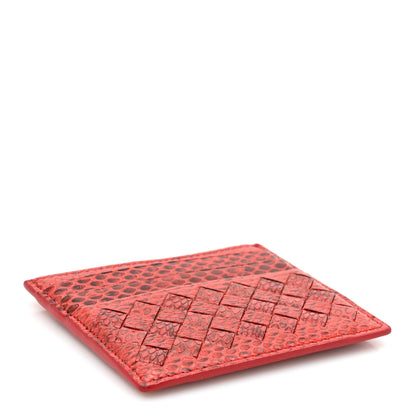 Bottega Veneta Ayers Intrecciato Card Holder Red 4 of 9