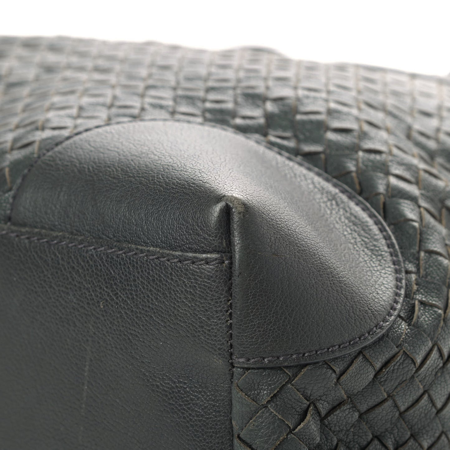 Nappa Intrecciato Large Top Handle Tote Grey