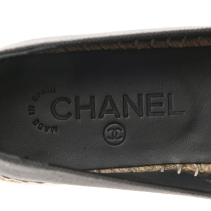 Chanel Canvas Grosgrain CC Espadrilles 38 Grey Black 8 of 10