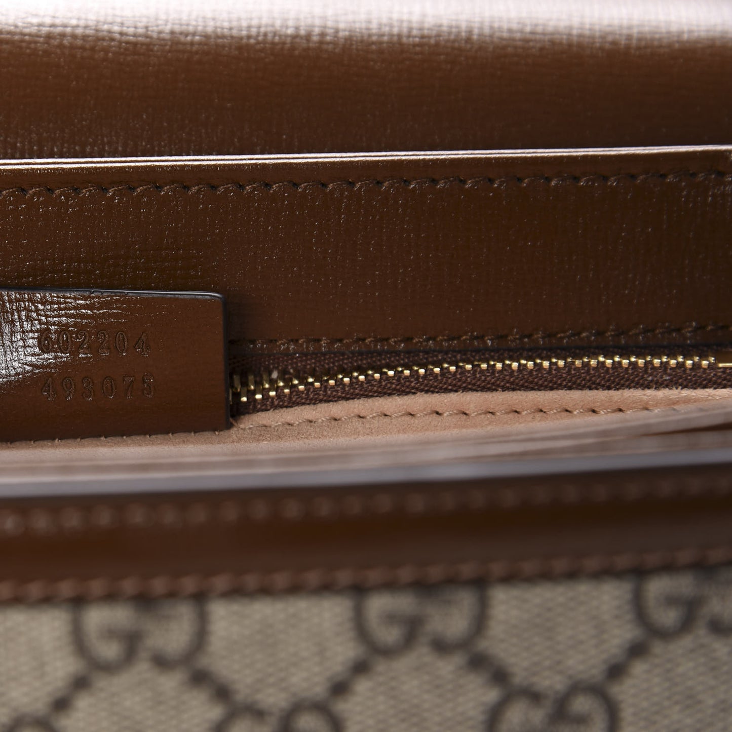 GG Supreme Monogram Horsebit 1955 Shoulder Bag Beige Brown Sugar