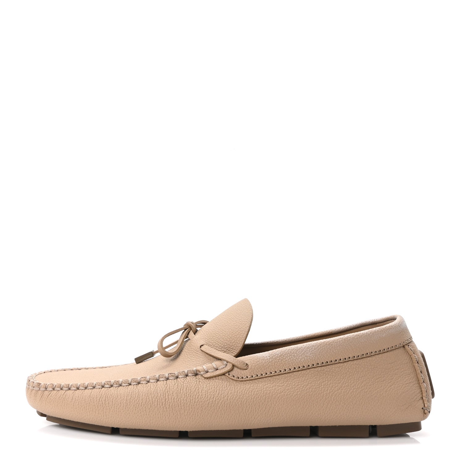 Louis Vuitton Calfskin LV Driver Moccasin Loafers 10 Beige 1907358