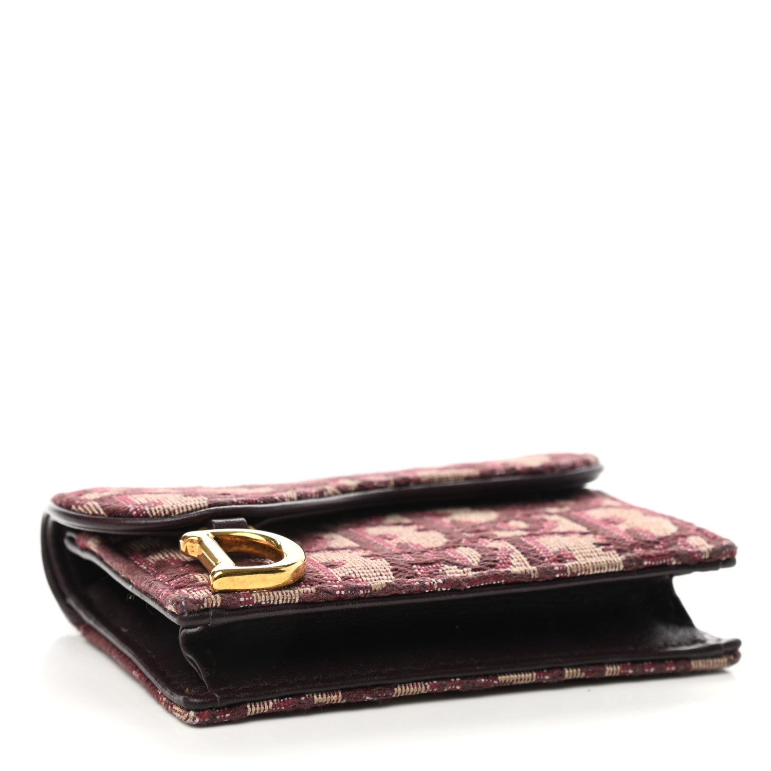 Christian Dior Oblique Saddle Card Holder Bordeaux 4 of 7