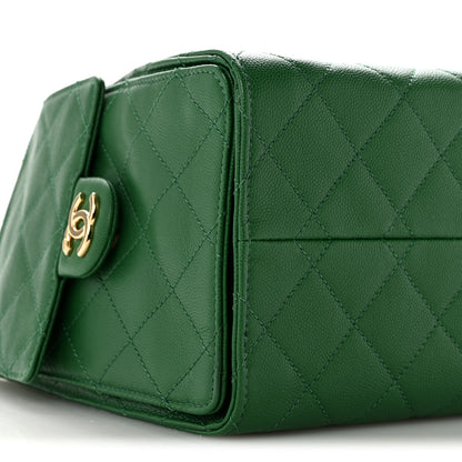 Chanel Caviar Quilted Small Chanel 25 Handbag Green 9 of 10