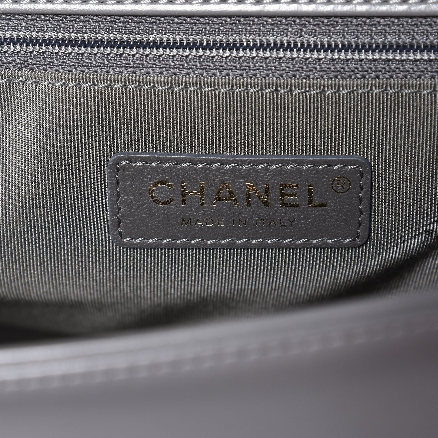 Lambskin Quilted New Medium Boy Flap Grey