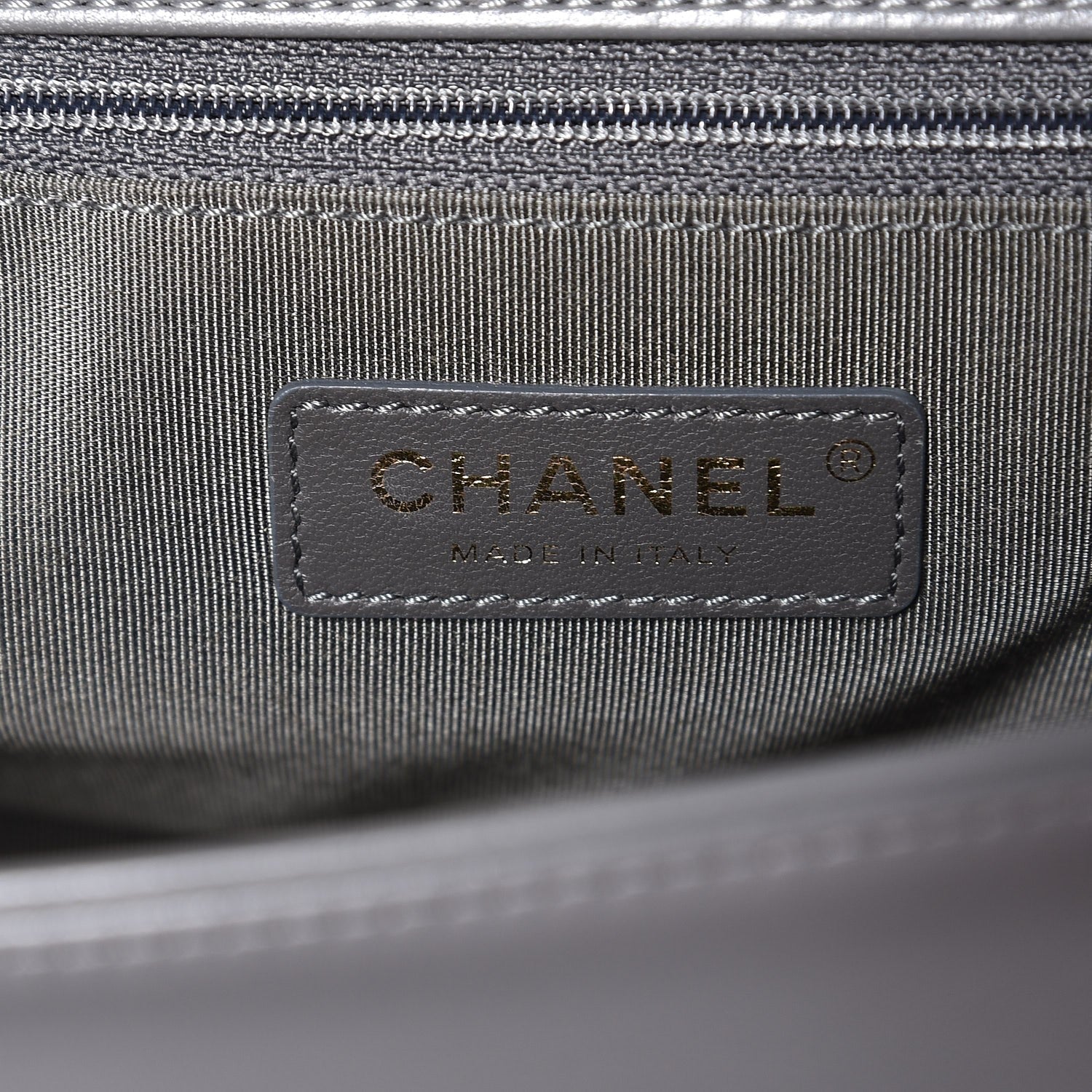 Chanel Lambskin Quilted New Medium Boy Flap Grey 6 of 8