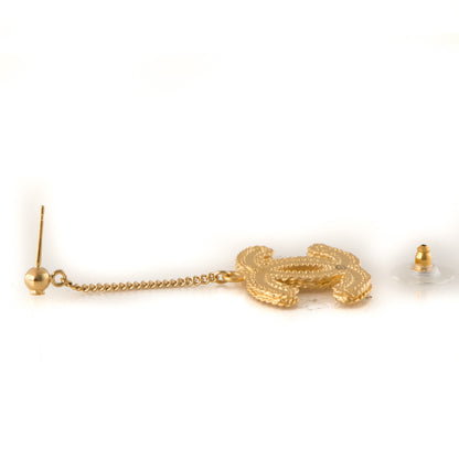 Chanel CC Drop Earrings Gold 3 of 5