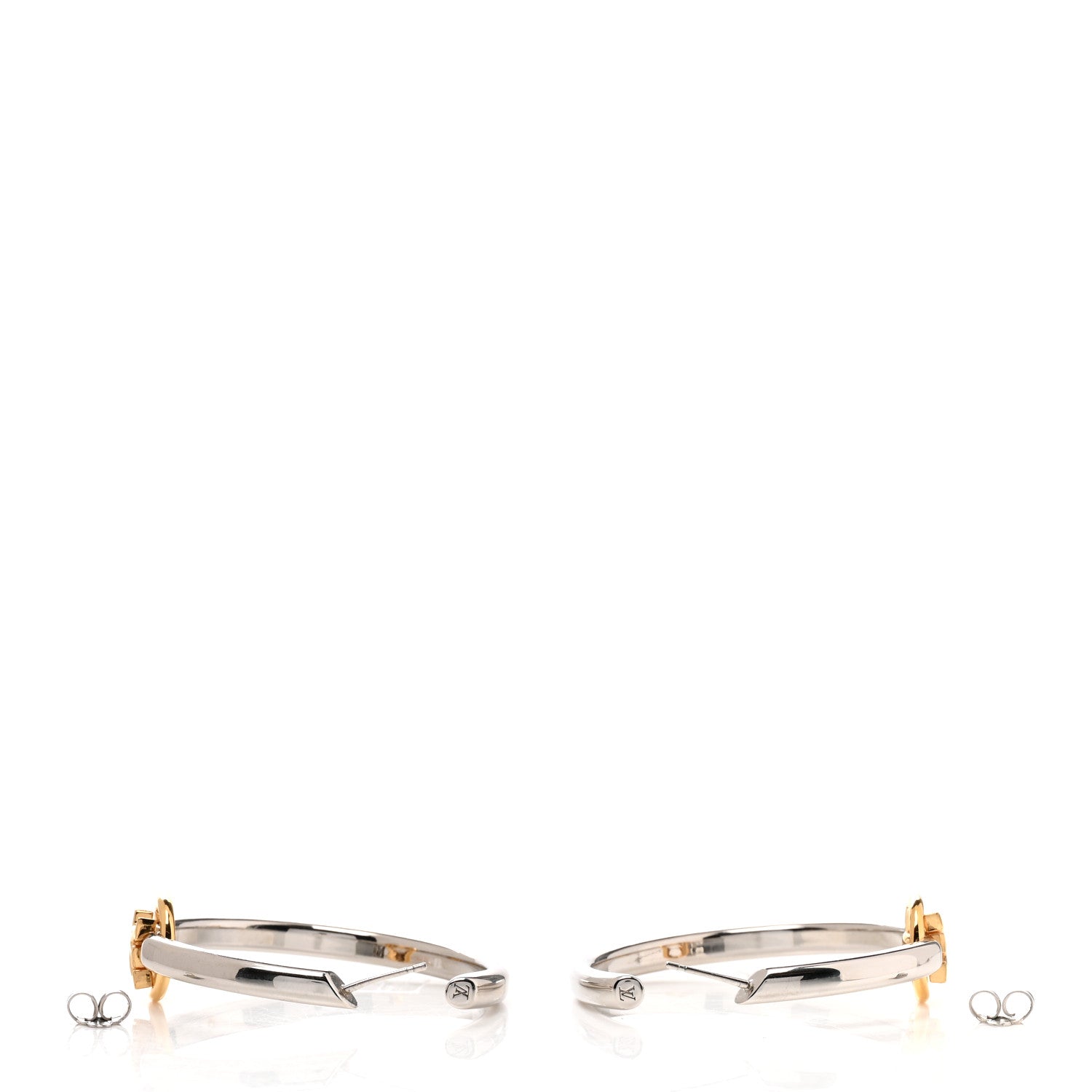 Louis Vuitton My LV Hoop Earrings Silver 3 of 6