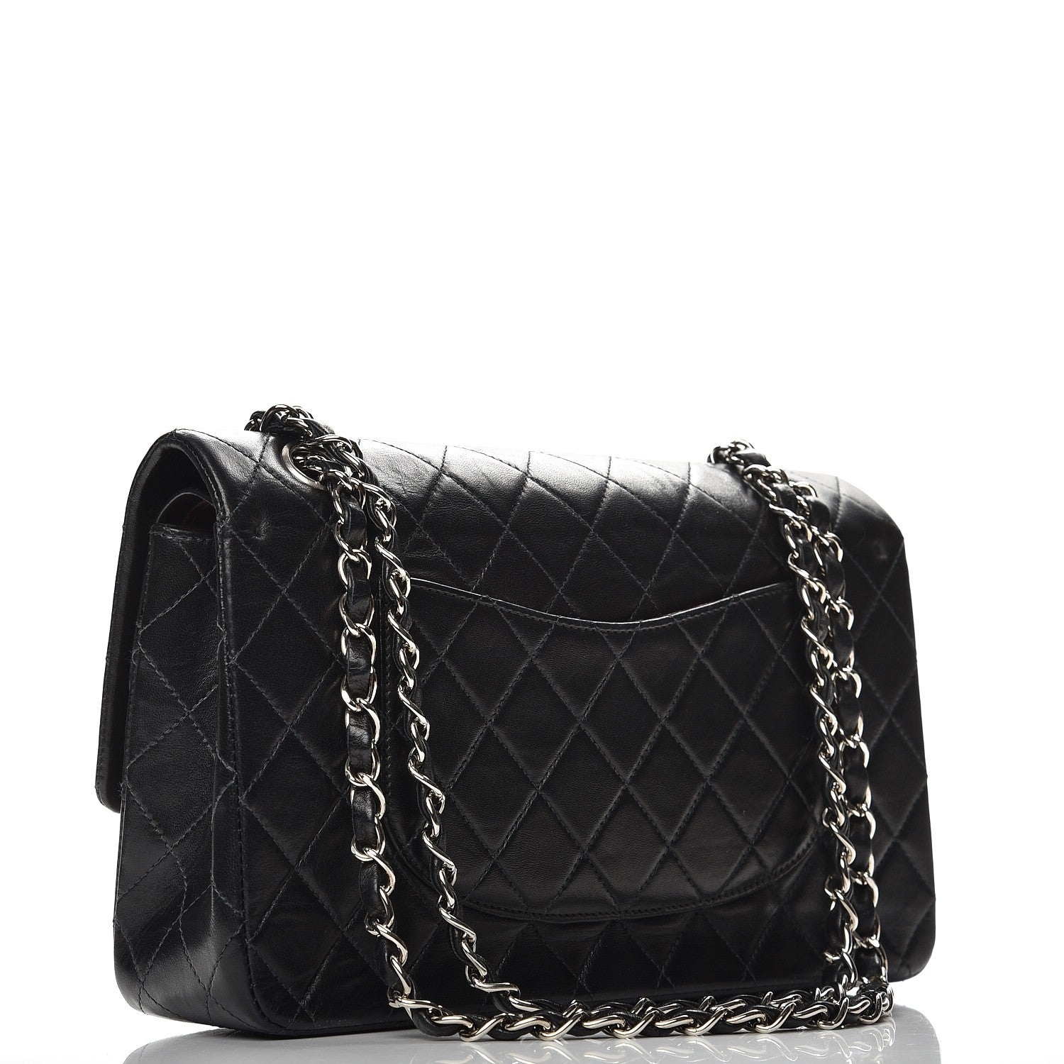 Chanel Lambskin Quilted Medium Double Flap Black 4 of 12
