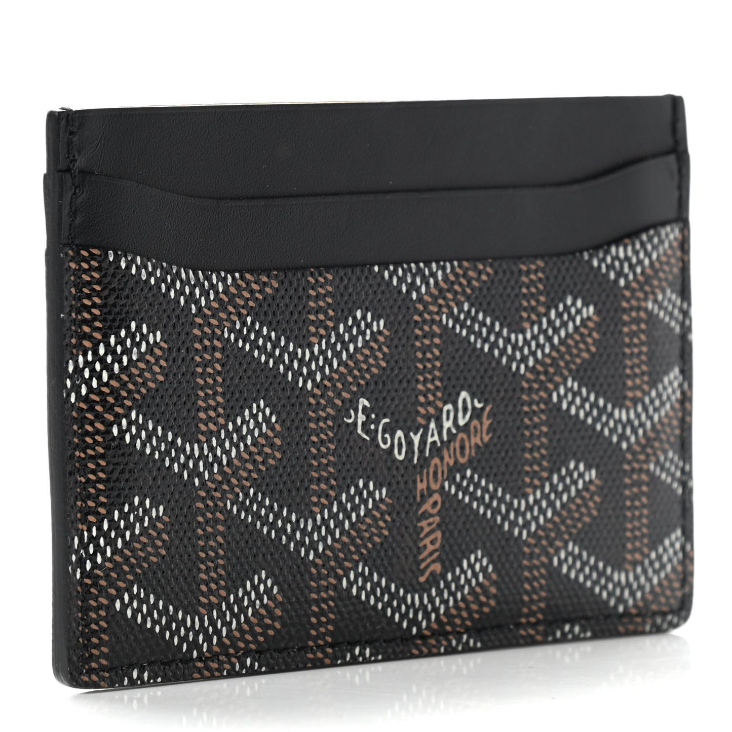 Goyardine Saint Sulpice Card Holder Black