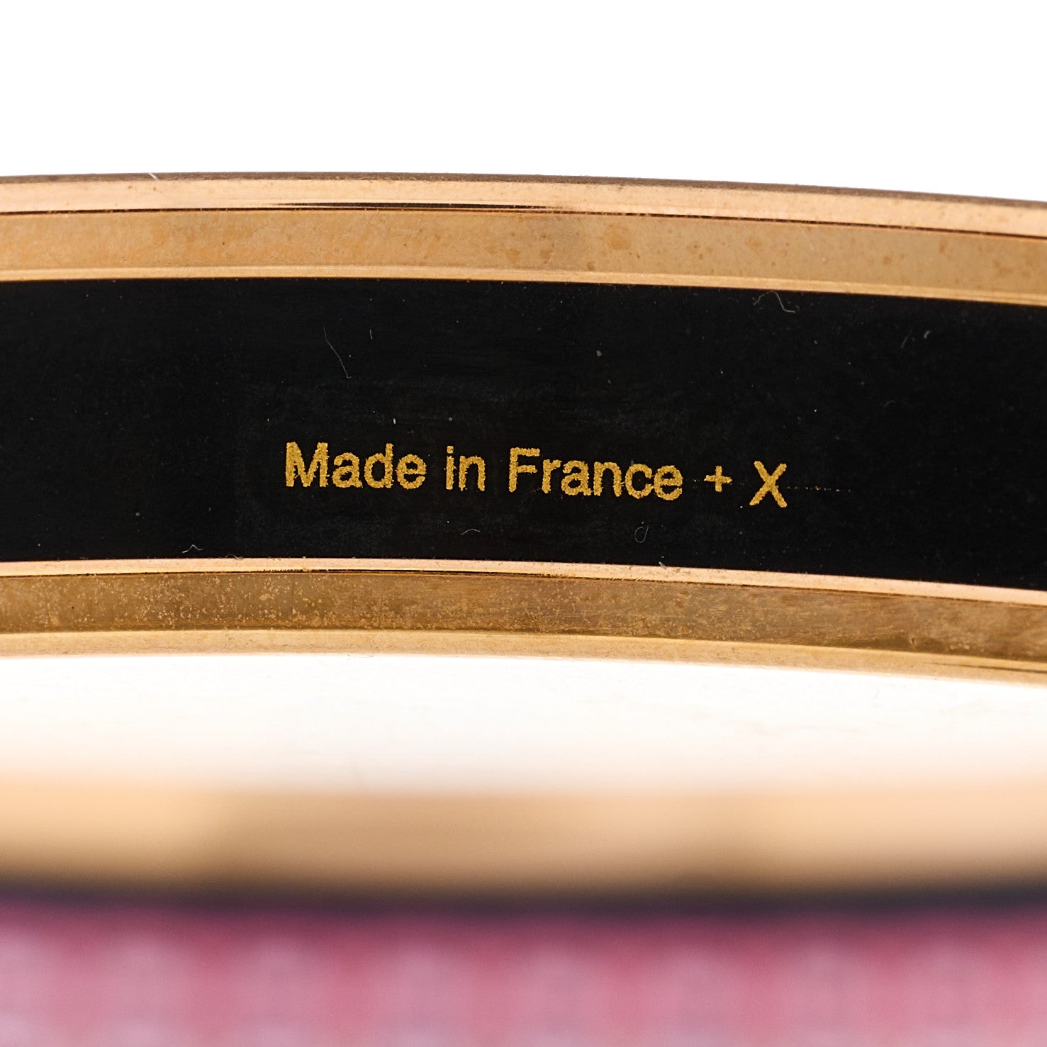 Hermes Enamel Printed Narrow Les Cannes Bracelet 70 Arts and Crafts 4 of 4