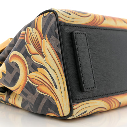 Versace X FENDI Grained Calfskin Fendace La Medusa Medium Top Handle Bag Black Multicolor 8 of 10