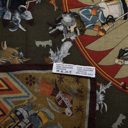 Hermes Cashmere Silk Kachinas Scarf 90 4 of 4