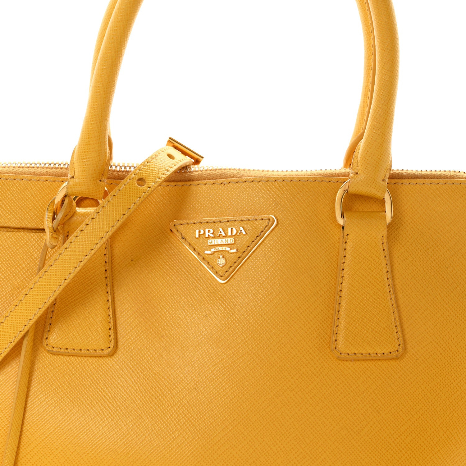 Prada Saffiano Lux Medium Promenade Tote Mimosa 8 of 11