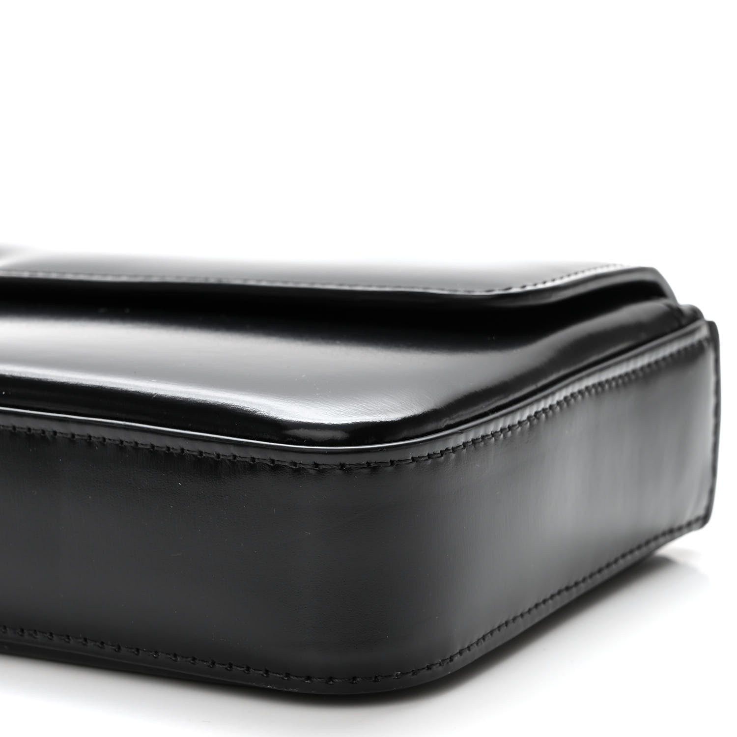 Celine Shiny Calfskin Triomphe Chain Bag Black 9 of 9