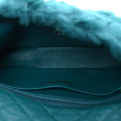Chanel Shearling Lambskin Quilted Flap Green 5 of 10