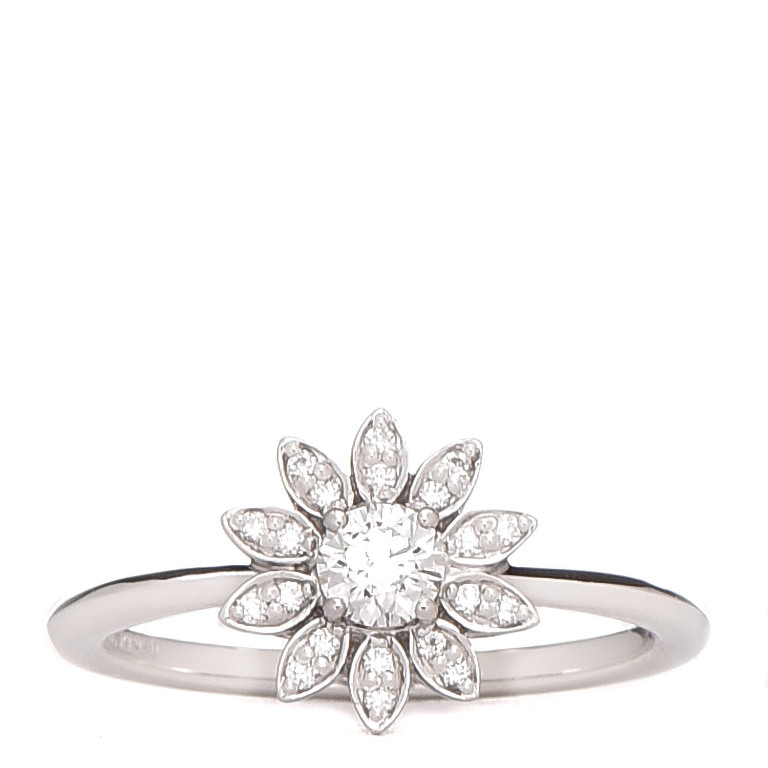 Tiffany Platinum Diamond Enchant Garden Flower Ring 50 5.5 1 of 4
