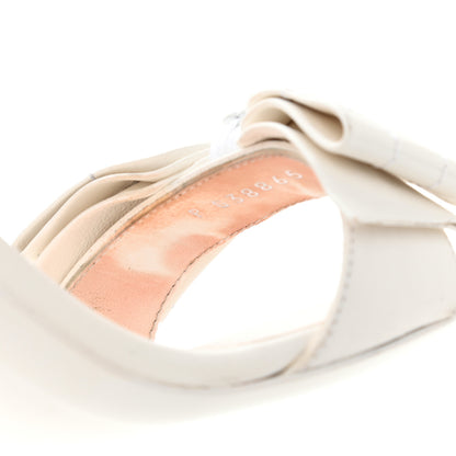 Chanel Lambskin Bow Sandals 36.5 White 12 of 16