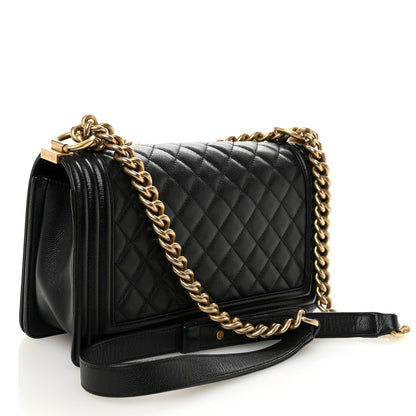 Chanel Caviar Quilted Medium Boy Flap Black 3 of 10