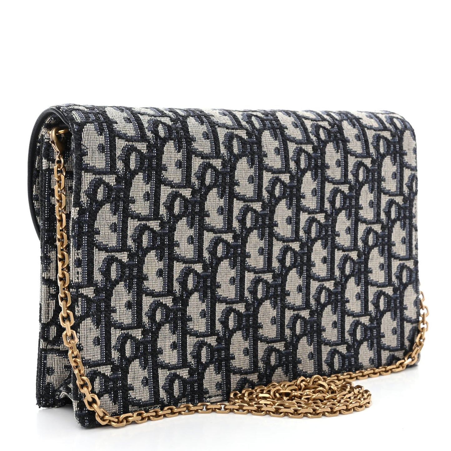 Oblique Saddle Chain Pouch Blue