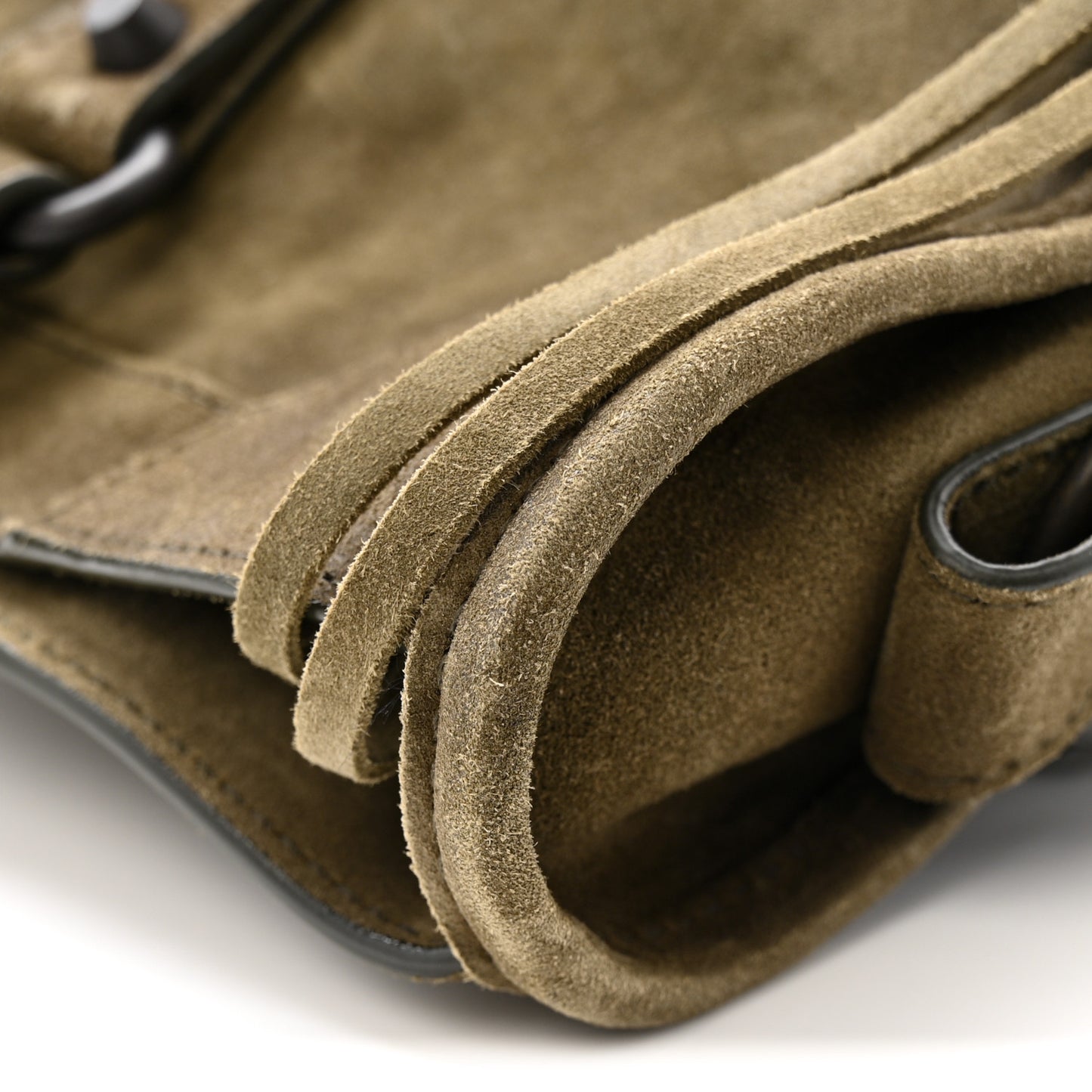 Waxed Suede Calfskin Classic Hardware Medium Le City Khaki