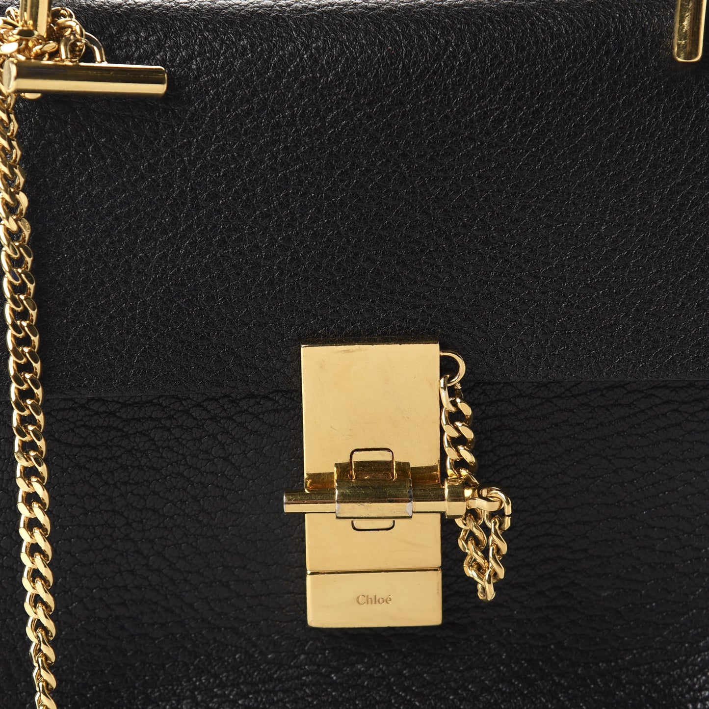 Grained Lambskin Mini Drew Shoulder Bag Black