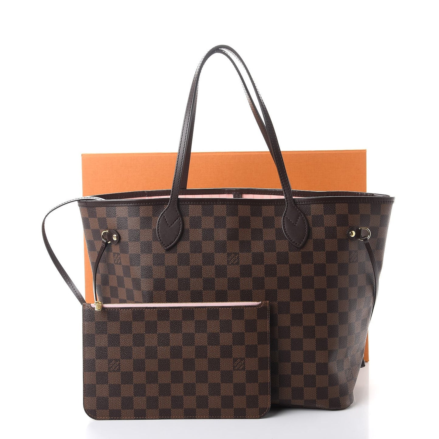 Damier Ebene Neo Neverfull MM Rose Ballerine