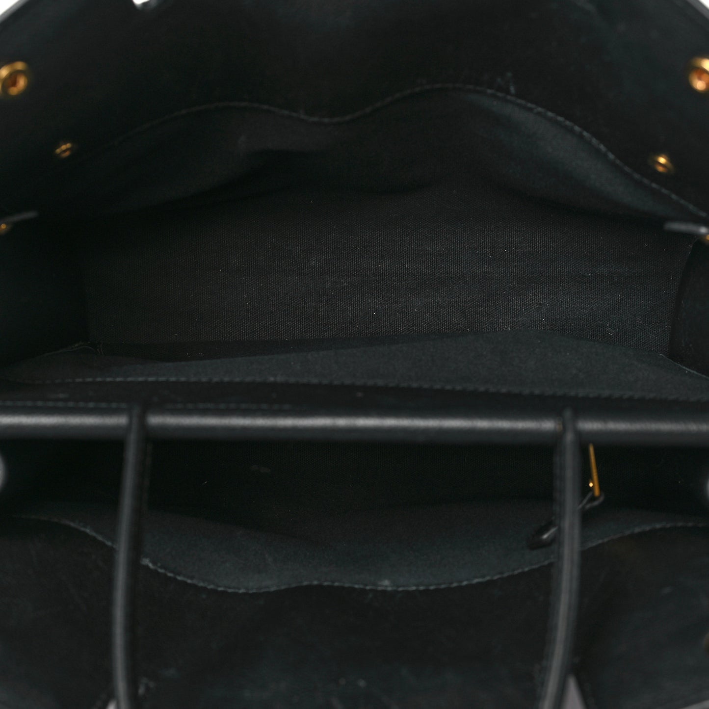 Grainy Calfskin Medium Title Bag Black