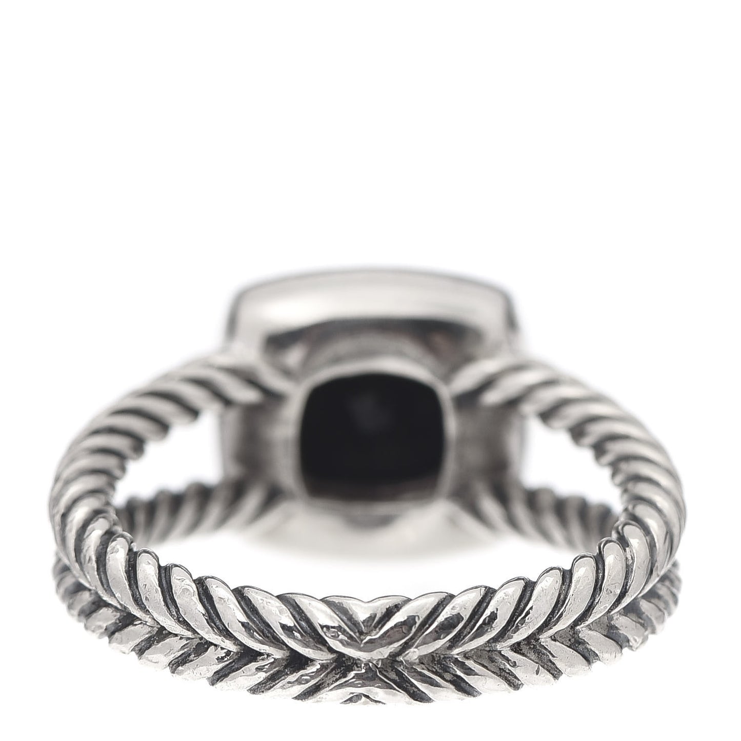 Sterling Silver Diamond Black Onyx 7mm Petite Albion Ring 55 7.25