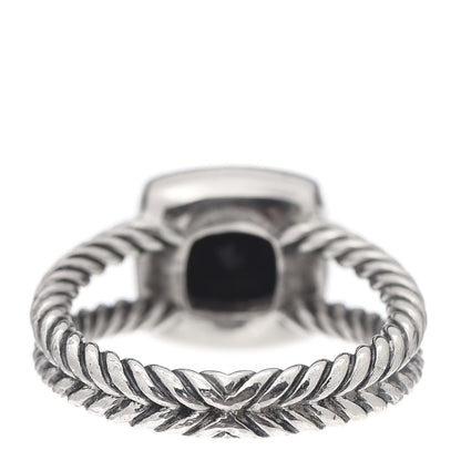David Yurman Sterling Silver Diamond Black Onyx 7mm Petite Albion Ring 55 7.25 4 of 6