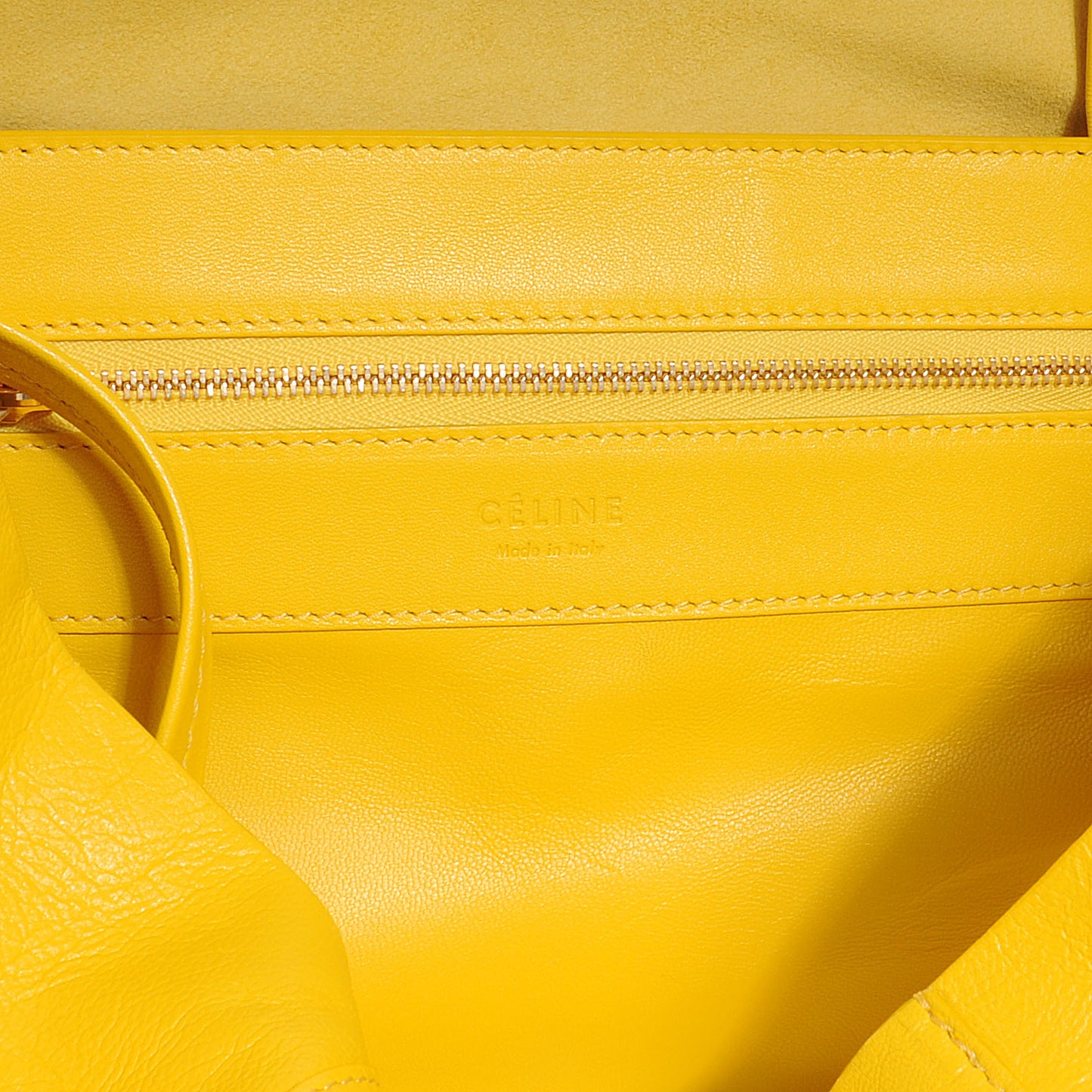 Leather Horizontal Cabas Sun Yellow