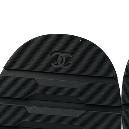 Chanel Lambskin Shearling Short Boots 38.5 Black 8 of 8