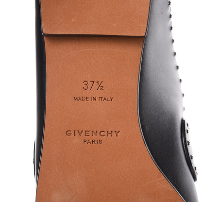 Givenchy Calfskin Studded Elegant Loafer Mule 37.5 Black 8 of 10