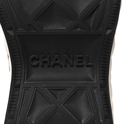 Chanel Velvet Calfskin Mixed Fibers CC Sneakers 38 Black 8 of 9