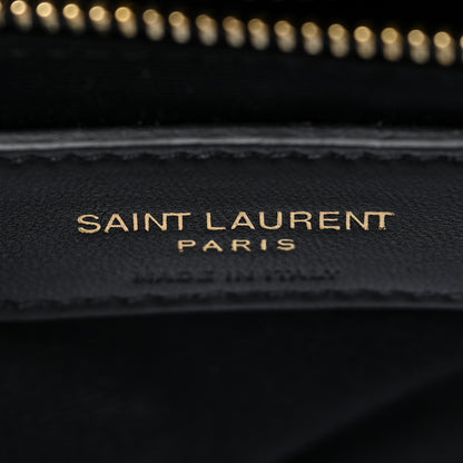 Saint Laurent Calfskin Y Quilted Monogram Toy Loulou Crossbody Bag Taupe 6 of 12