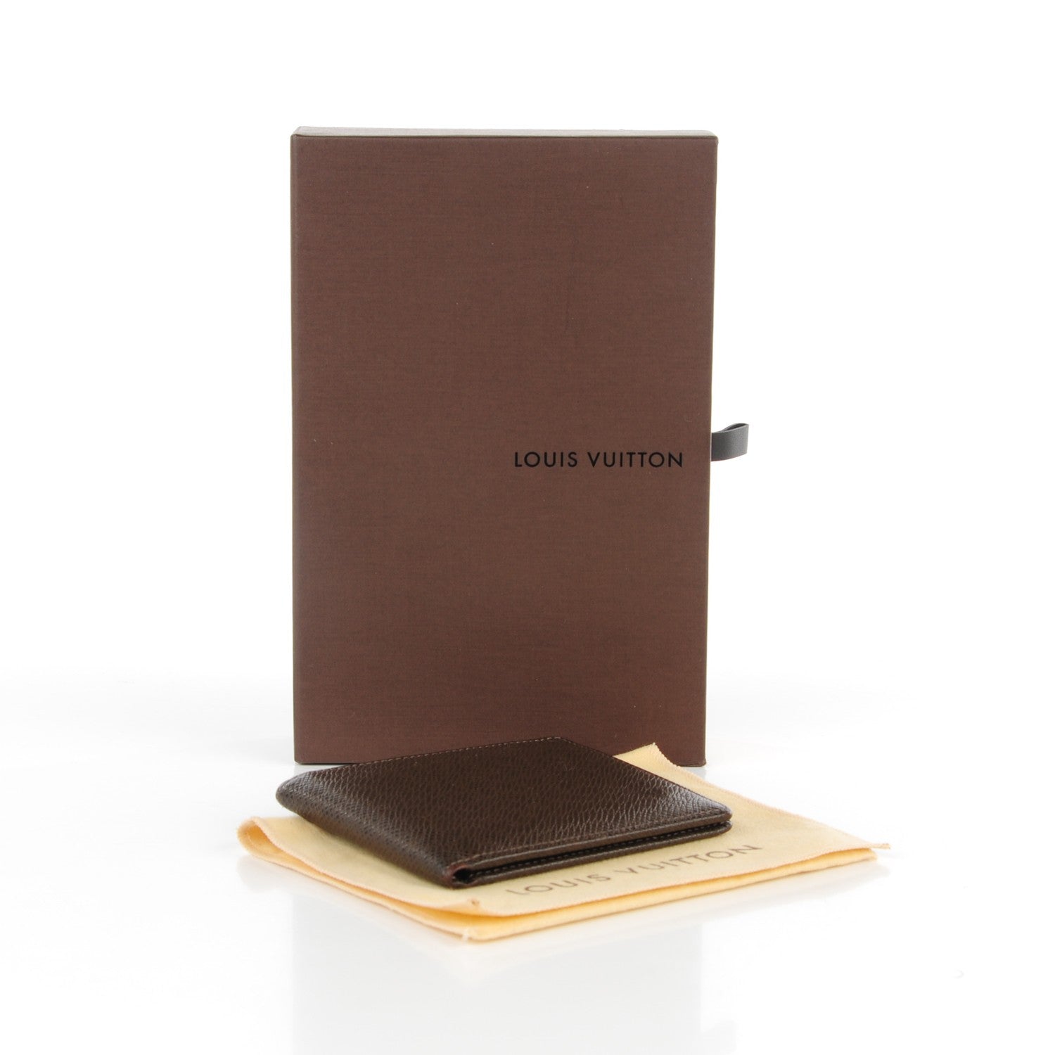 Louis Vuitton Taiga Mens Porte-Billets 3 Card Billfold Wallet Grizzli 4 of 7