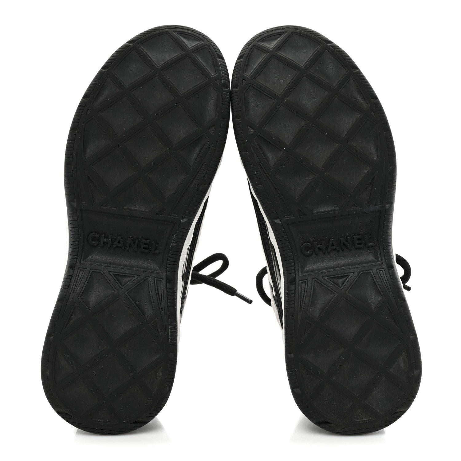 Chanel Suede Calfskin Mixed Fibers CC Sneakers 36.5 White Black 6 of 10