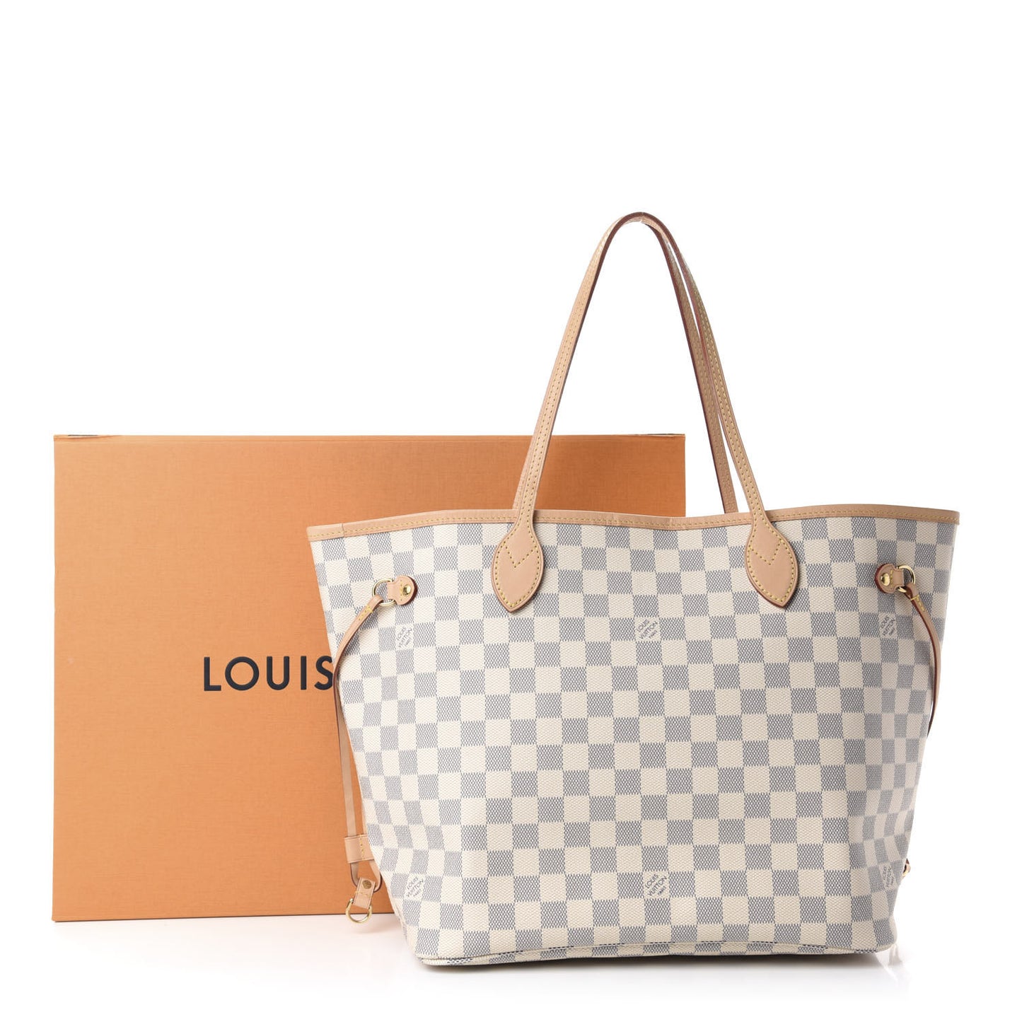 Damier Azur Neo Neverfull MM Rose Ballerine
