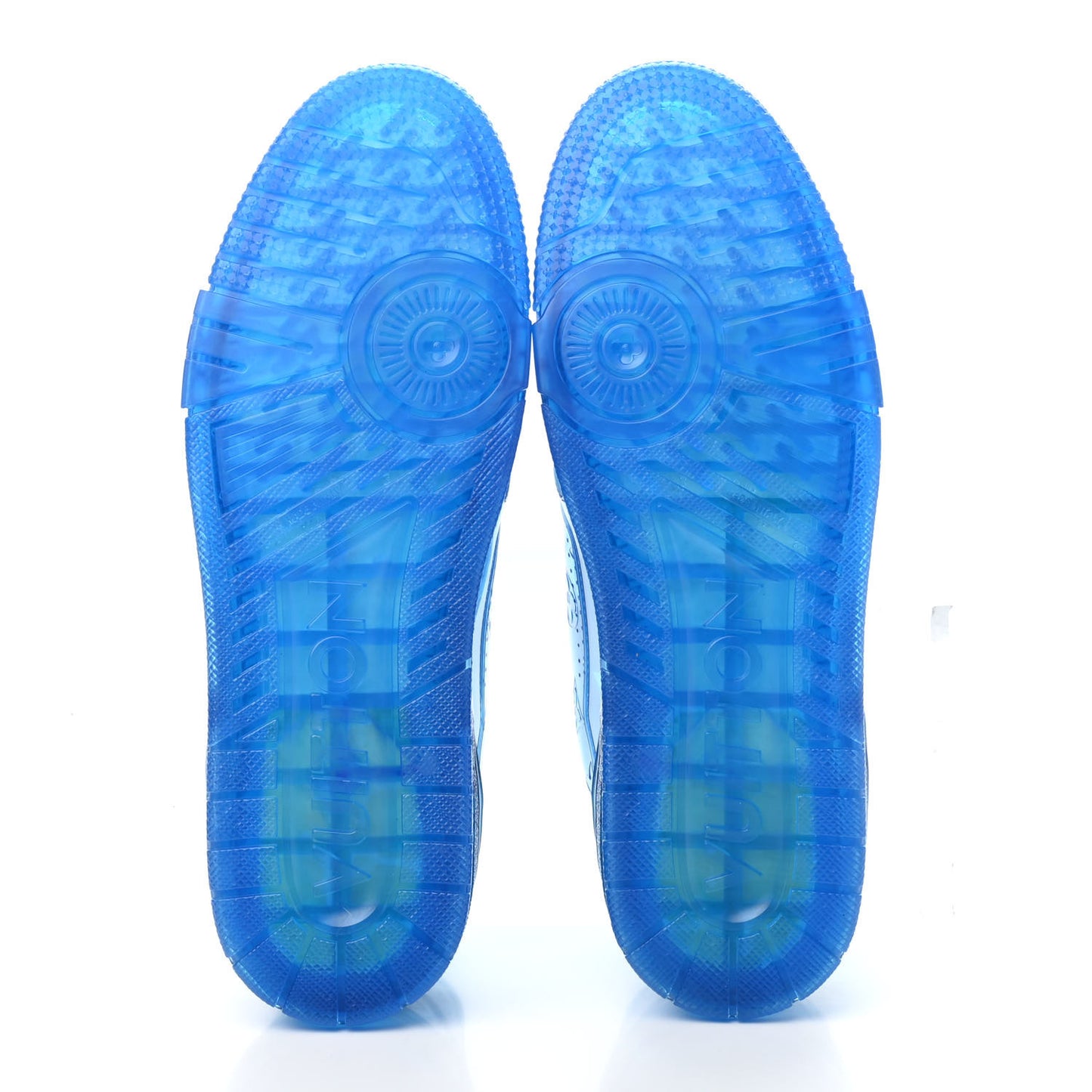 Mix Materials Transparent Monogram Mens LV Trainer Sneakers 8.5 Blue